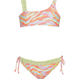 F**K Kids Costume Due Pezzi Fantasia Multicolor per Bambine