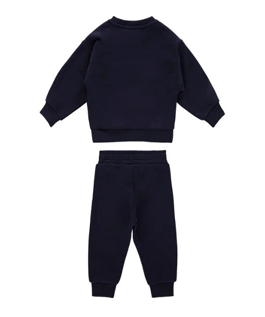 Iceberg Kids Completo Felpa con Pantaloni Blu per Neonati