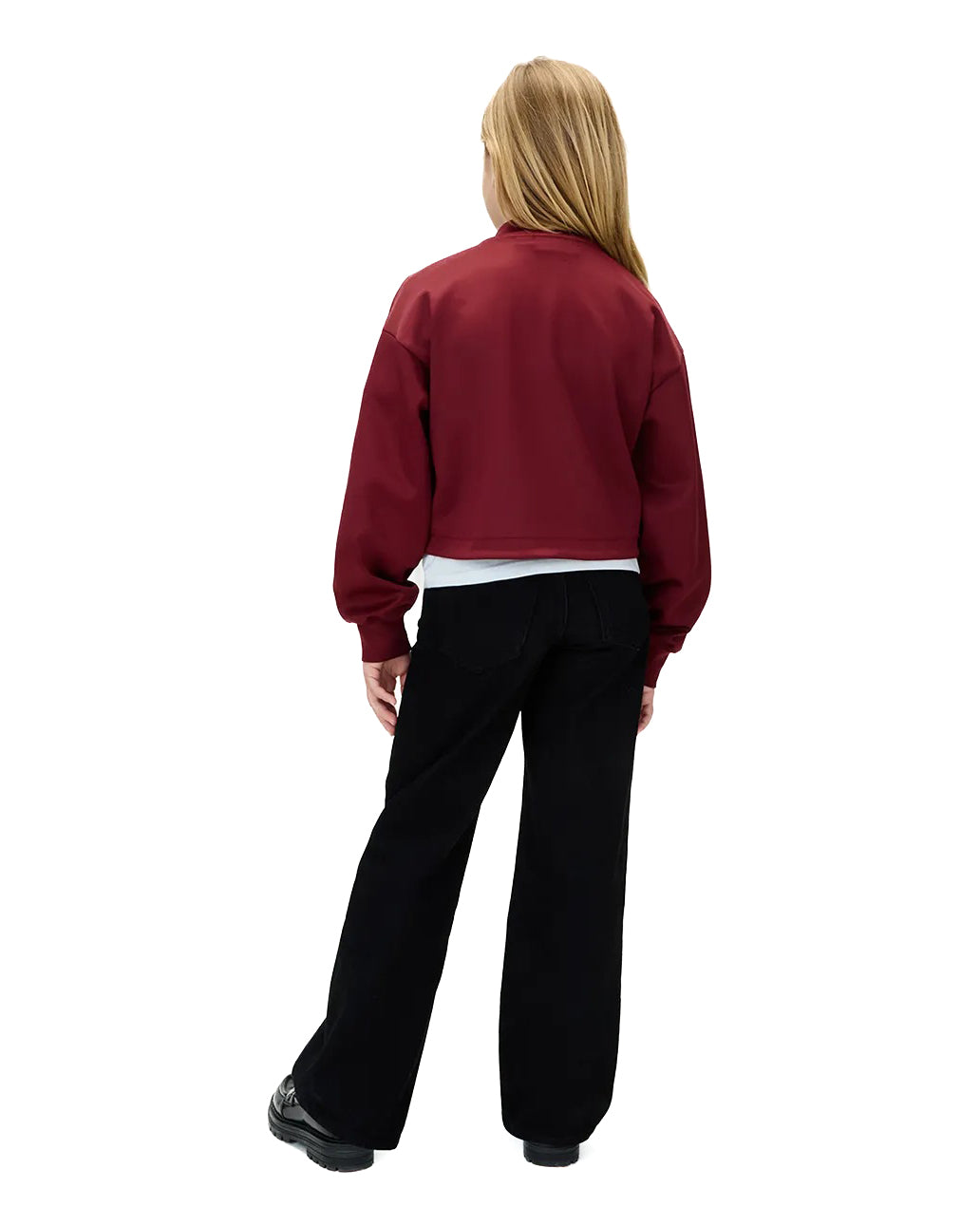 Calvin Klein Kids Felpa Raspberry Chocolate con Zip e Logo a Contrasto per Bambine