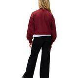 Calvin Klein Kids Felpa Raspberry Chocolate con Zip e Logo a Contrasto per Bambine