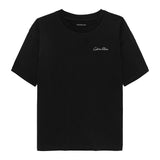 Calvin Klein Kids T-Shirt Nero con Logo e Stampa sul Retro per Bambini