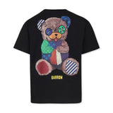 Barrow Kids T-shirt Nera con Stampa Scritta e Logo per Bambini (retro)