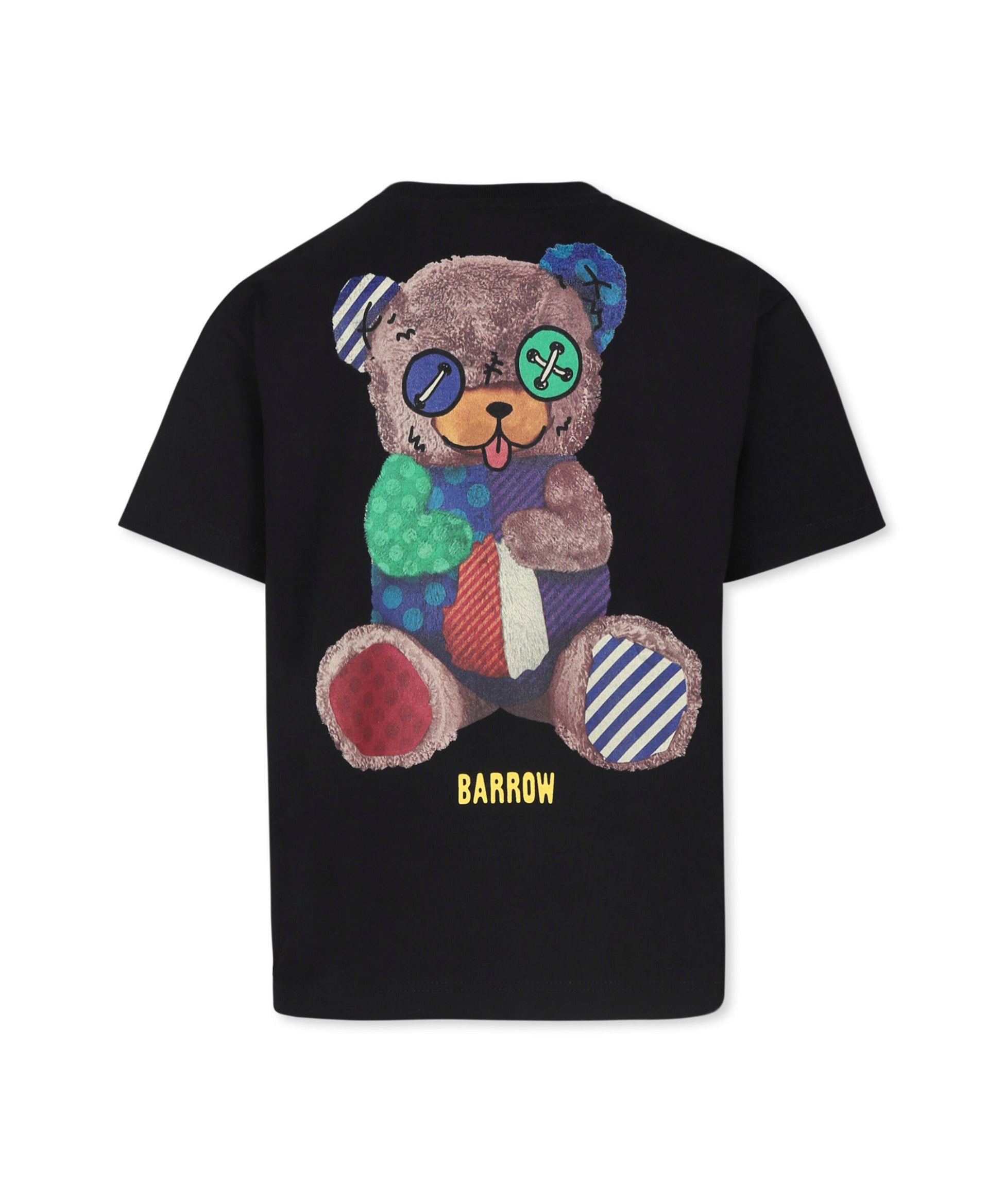 Barrow Kids T-shirt Nera con Stampa Scritta e Logo per Bambini (retro)