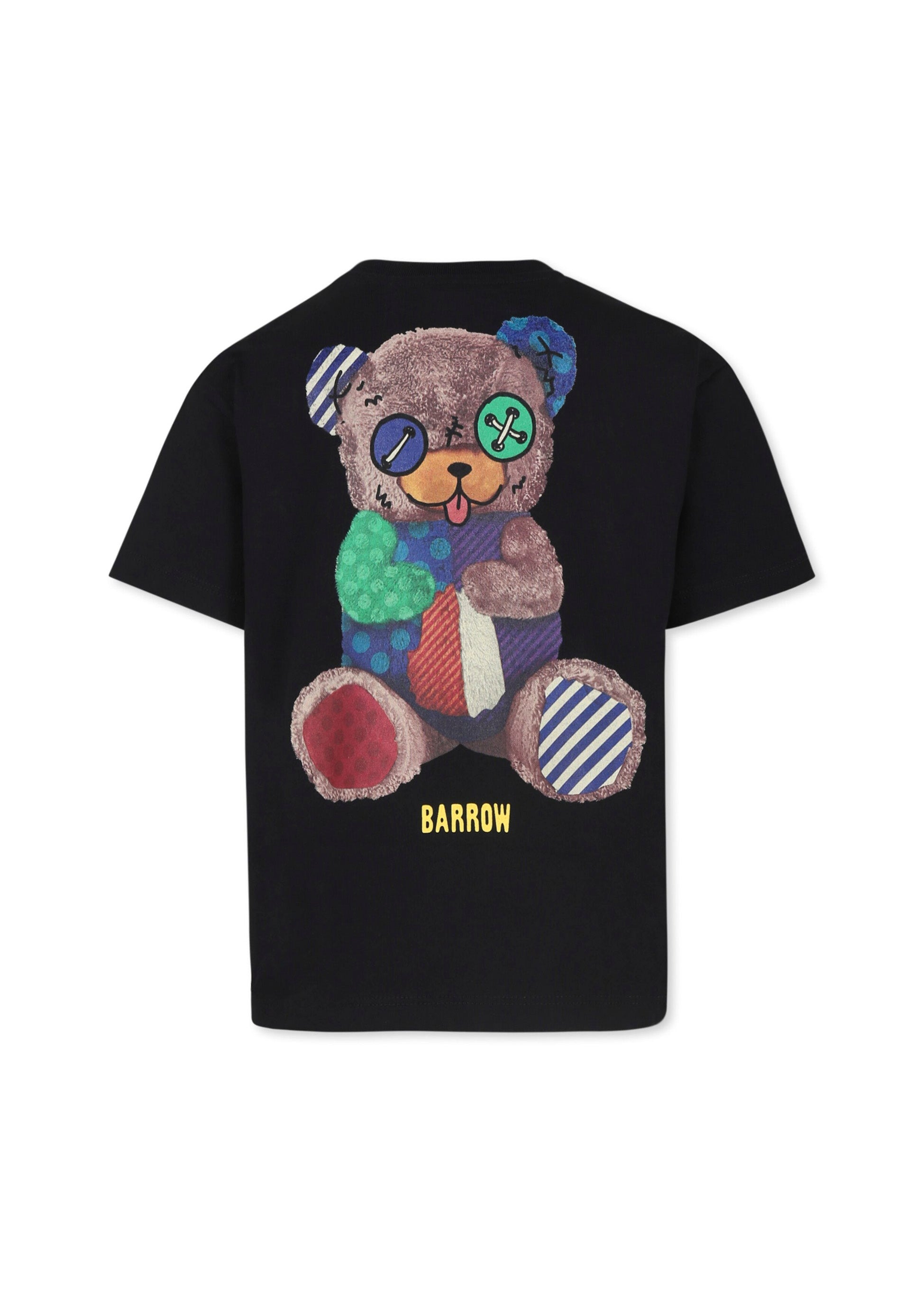 Barrow Kids T-shirt Nera con Stampa Scritta e Logo per Bambini (retro)