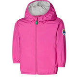 Save the Duck Kids Giubbino Fucsia con Cappuccio con Patch Logo per Neonate (lato)