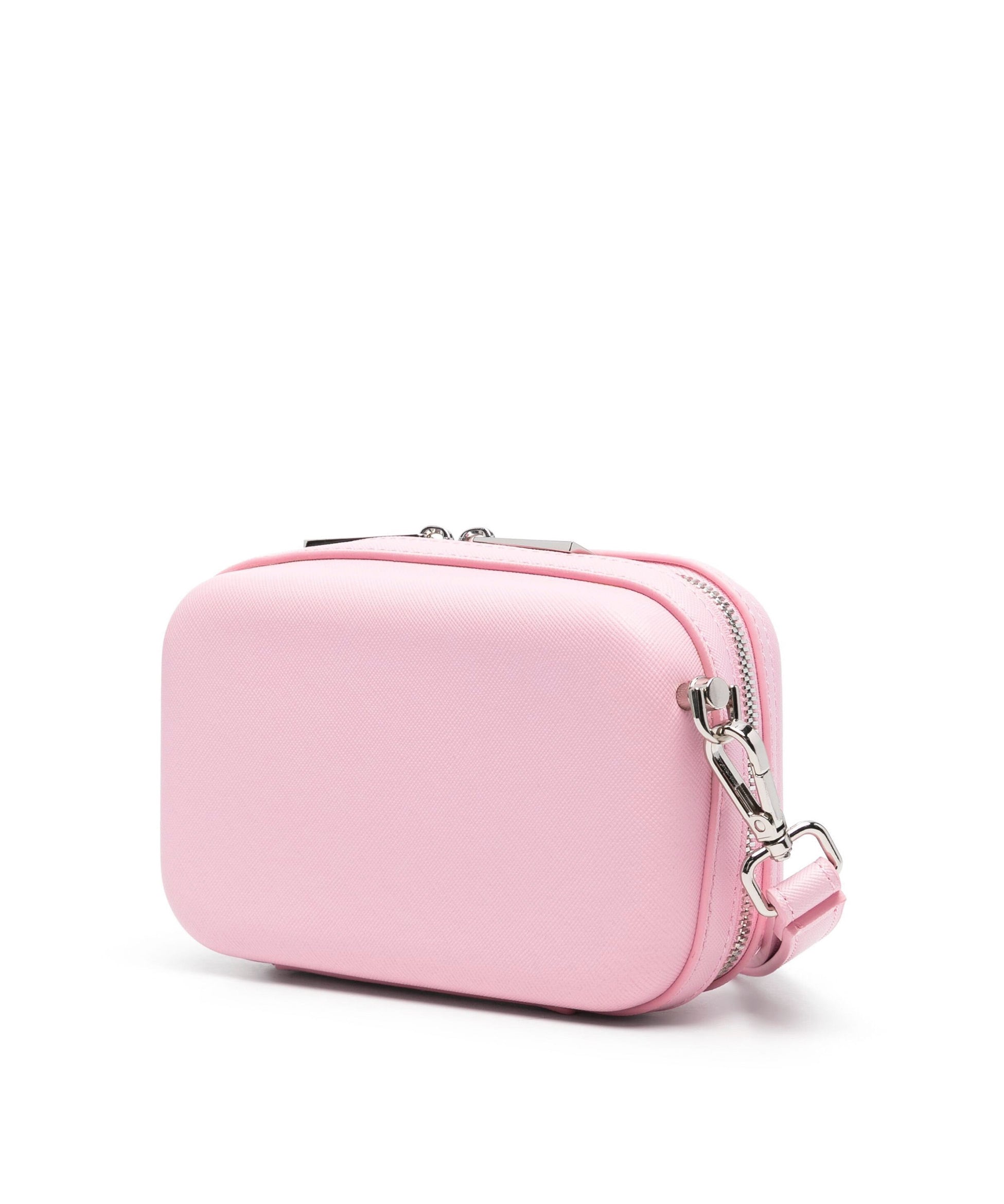 MSGM Kids Borsa a Tracolla Rosa con Logo Groffato per Bambine (retro)