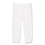 Lacoste Kids Pantalone Bianco e Beige con Logo per Bambini