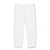 Lacoste Kids Pantalone Bianco e Beige con Logo per Bambini