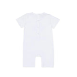 Dsquared 2 Kids Tutina Bianca con Stampa Logo Foglia D'acero per Neonati