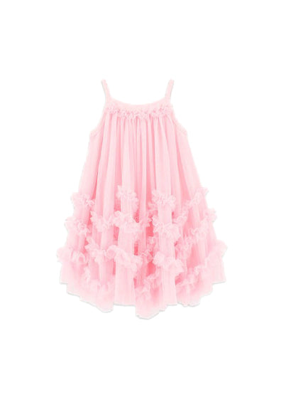 Angel's Face Abito Rosa in Tulle Zig Zag per Bambine