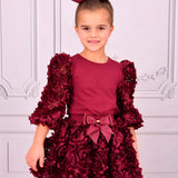 Angel's Face Kids Set Completo Bordeaux con Rose 3D per Bambine