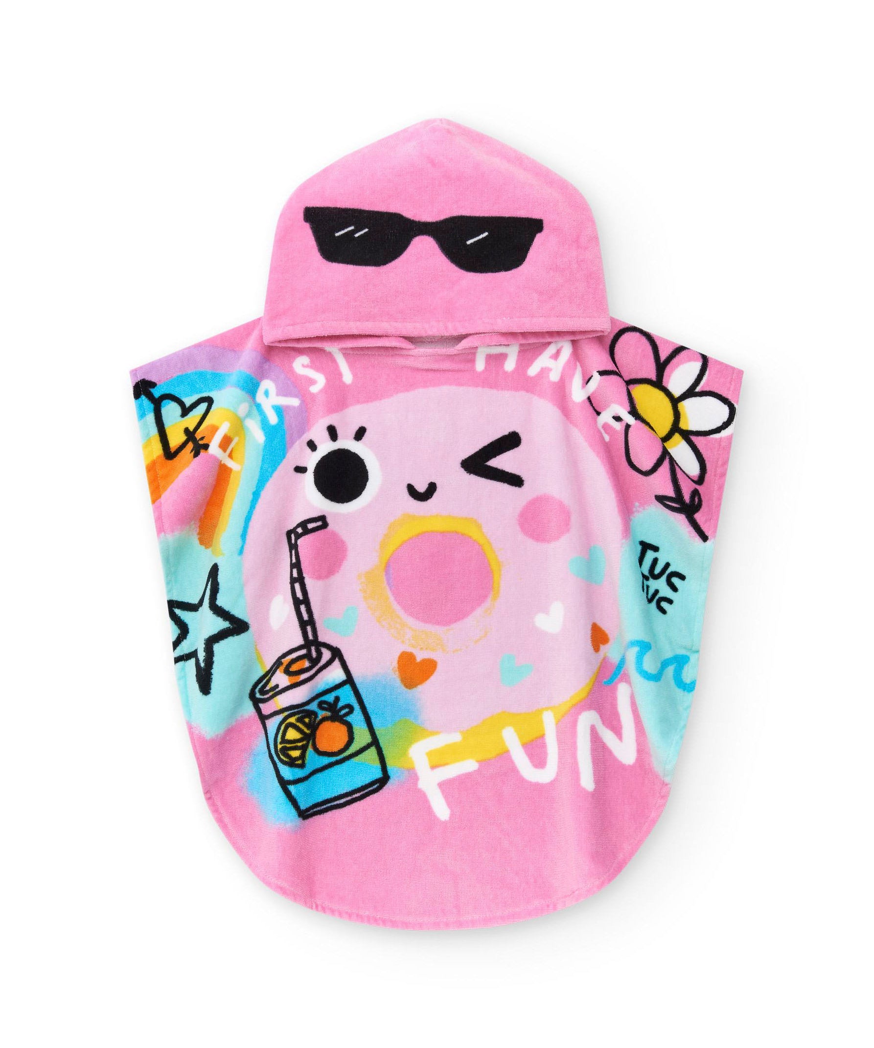 Tuc Tuc Telo Mare Stampa Donut Rosa per Neonate