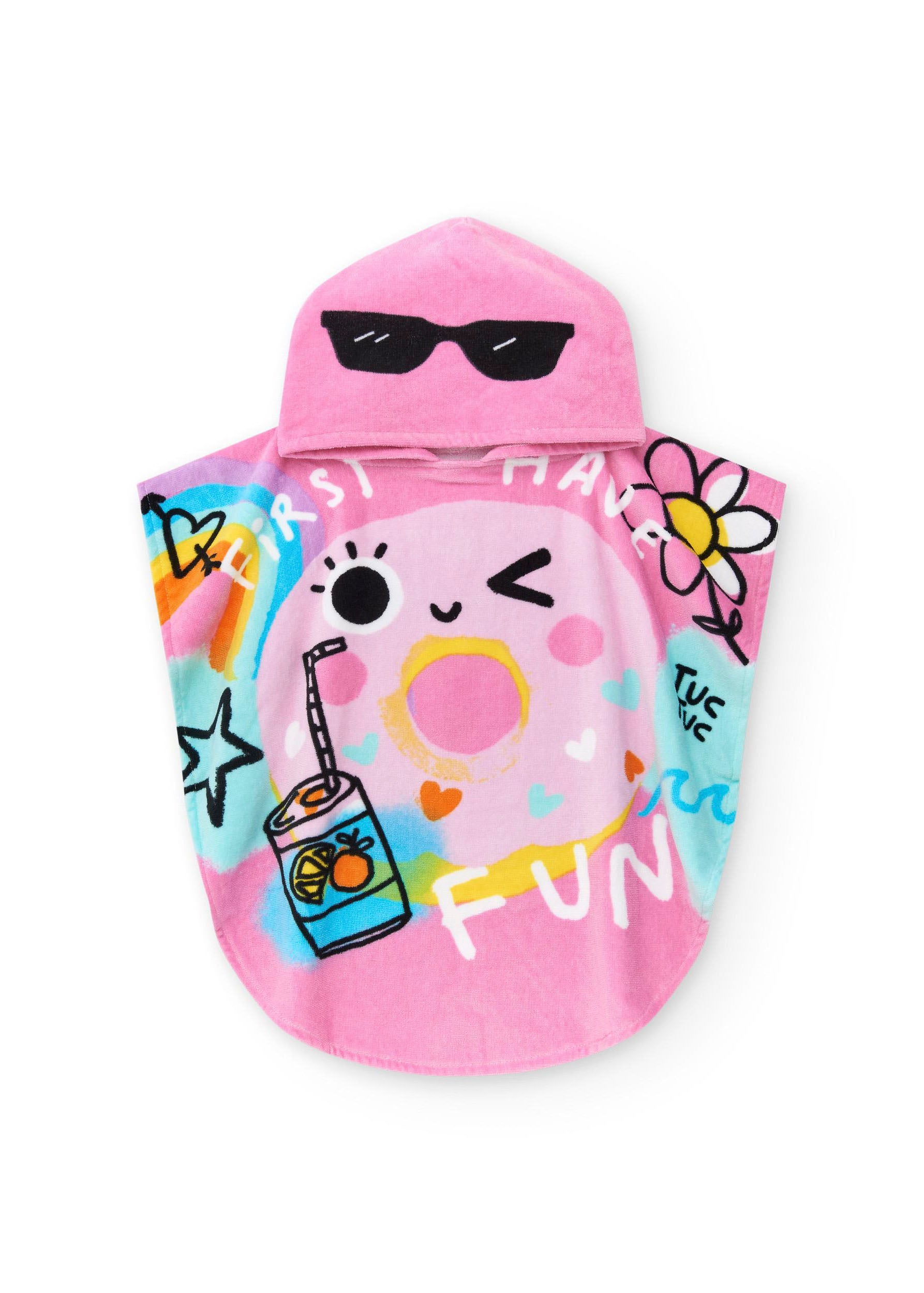 Tuc Tuc Telo Mare Stampa Donut Rosa per Neonate