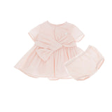 Elisabetta Franchi La Mia Bambina Abito Rosa con Fiocco per Neonate