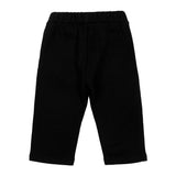 Moschino Kids Pantaloni Nero in Felpa con Stampa Teddy Bear e Logo per Neonati