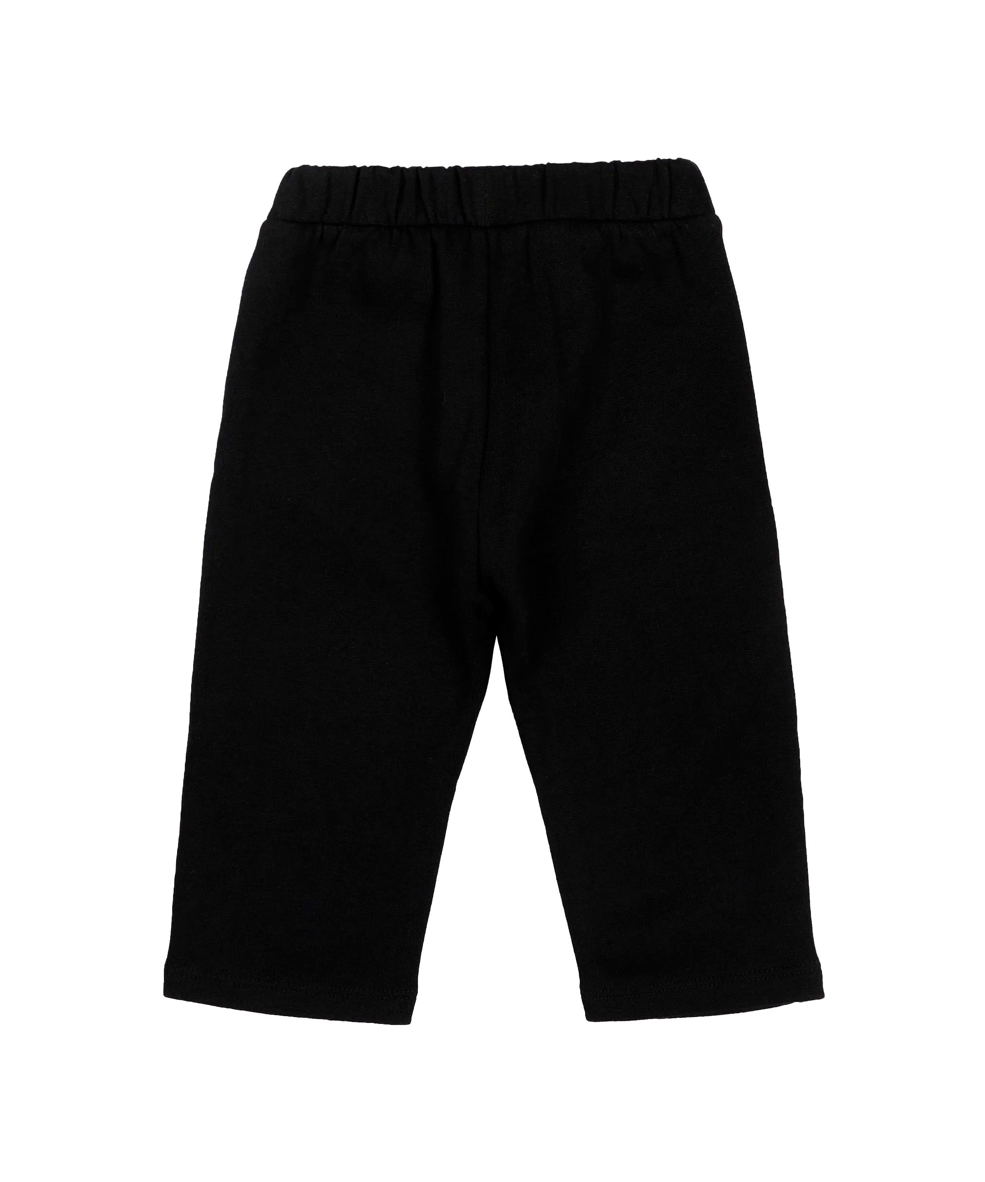 Moschino Kids Pantaloni Nero in Felpa con Stampa Teddy Bear e Logo per Neonati