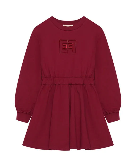 Elisabetta Franchi La Mia Bambina Abito Cherry in Cotone con Logo Ricamato per NEonate