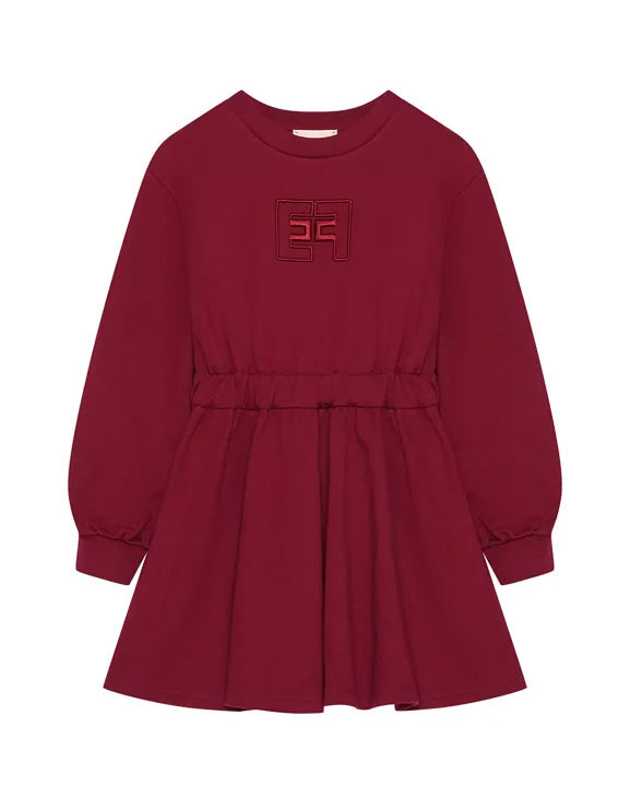 Elisabetta Franchi La Mia Bambina Abito Cherry in Cotone con Logo Ricamato per NEonate
