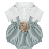 Barcellino Kids Completo Verde 2 Pz. (camicia a body) per NEonate