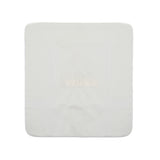 Elisabetta Franchi My Baby Ivory Blanket with Embroidered Logo for Newborns