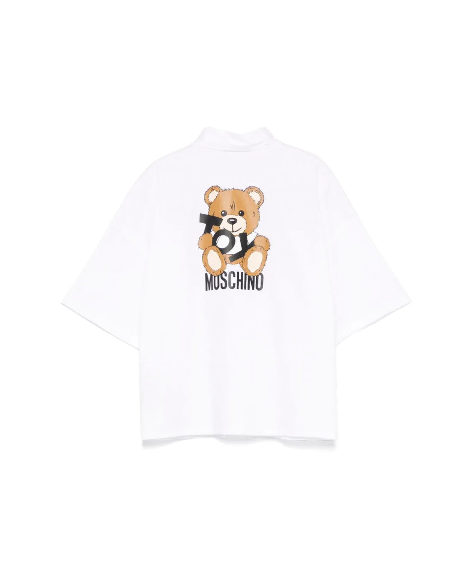 Moschino Kids Camicia Bianca con Stampa Toy per Bambini (retro)
