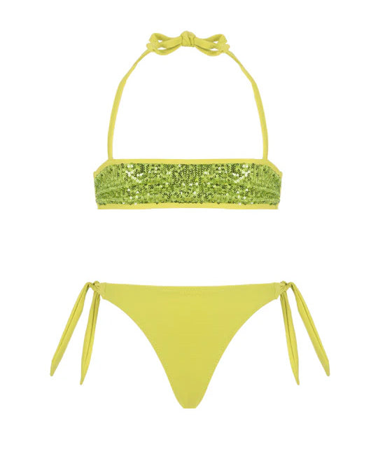 4giveness Kids Costume a Fascia Verde con Pailettes per Bambine