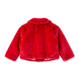 Blumarine Kids Pelliccia Rosso con Lettera per Neonate