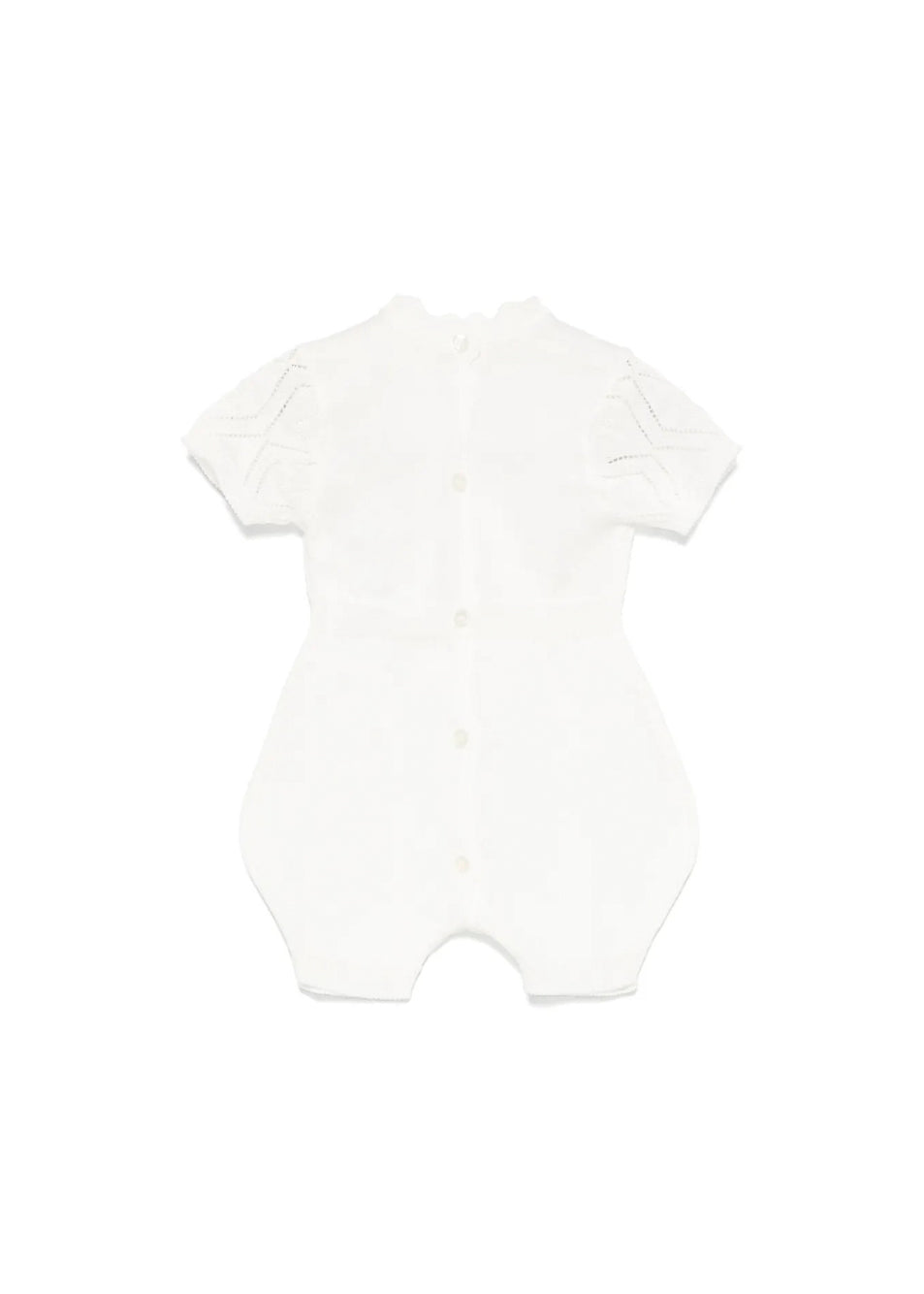 Elisabetta Franchi La Mia Bambina Pagliaccetto Panna Pointelle per Neonate 