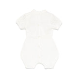 Elisabetta Franchi La Mia Bambina Pagliaccetto Panna Pointelle per Neonate 