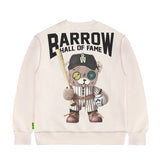 Barrow Kids Felpa Girocollo Crema Stampa Retro per Bambini