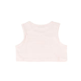 Msgm Kids Top Rosa con Logo Sampato per Bambine