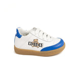 Moschino Kids Sneaker Bianco e Azzurro con Logo Teddy