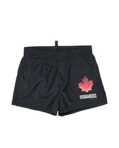 Dsquared2 Kids Costume Nero con Stampa Logo per Neonati