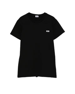 Gcds Kids T-Shirt Nera con Logo