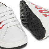 Dsquared2 Kids Sneakers Bianco con Logo Rosso per Neonati