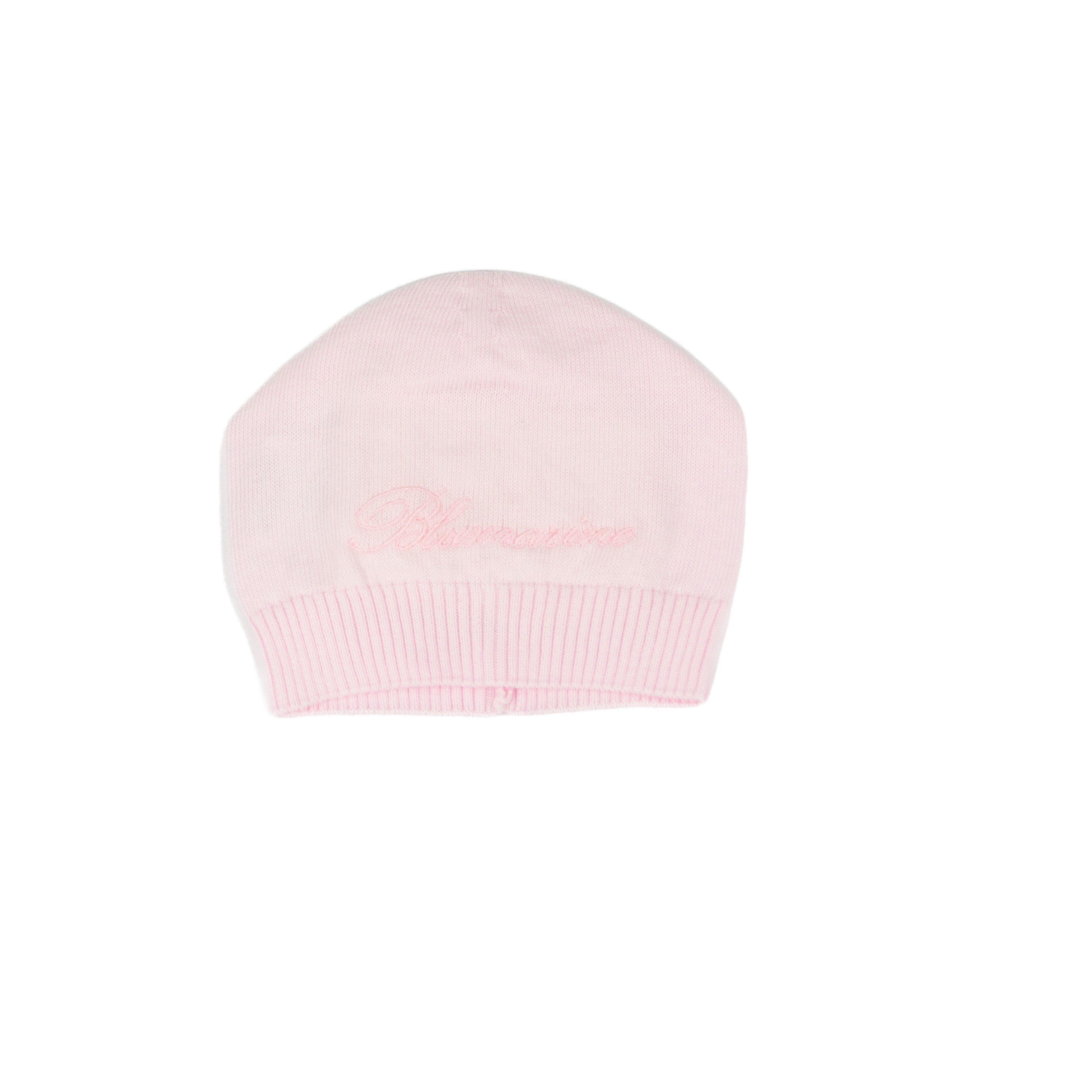 Blumarine Kids Cappellino Rosa con Ricamo Logo per Neonate