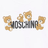 Moschino Kids White Crewneck Sweatshirt with Print for Babies