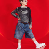 Diesel Kids Bermuda in Denim Unisex per Bambini