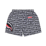 Sprayground Kids Costume Bianco All-Over Nero con Logo per Bambini
