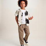 I'M Brian Kids Taupe Drawstring Trousers for Children