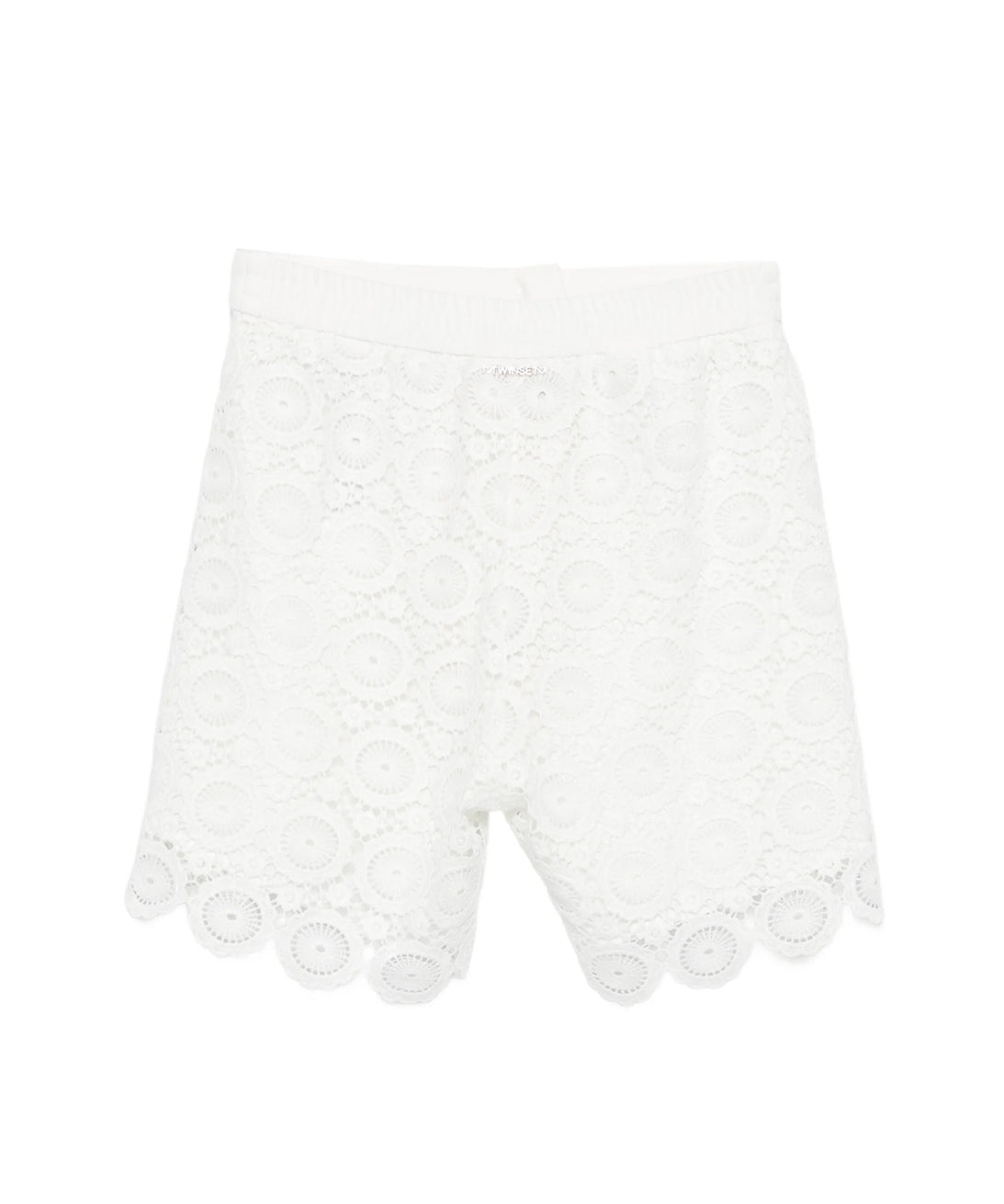 Twinset Kids Short Off-White in Pizzo per Bambine