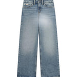 Calvin Klein Kids Pantalone in Denim Cloudy Blue per Bambine