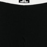 Elisabetta Franchi La Mia Bambina Leggings Nero con Banda a Costine per Bambine