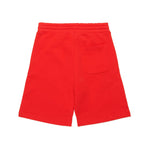 Diesel Kids Short in Felpa Rosso con Logo Oval D Metallico per Bambini
