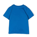 Moschino Kids T-Shirt Neonato Blu con Logo