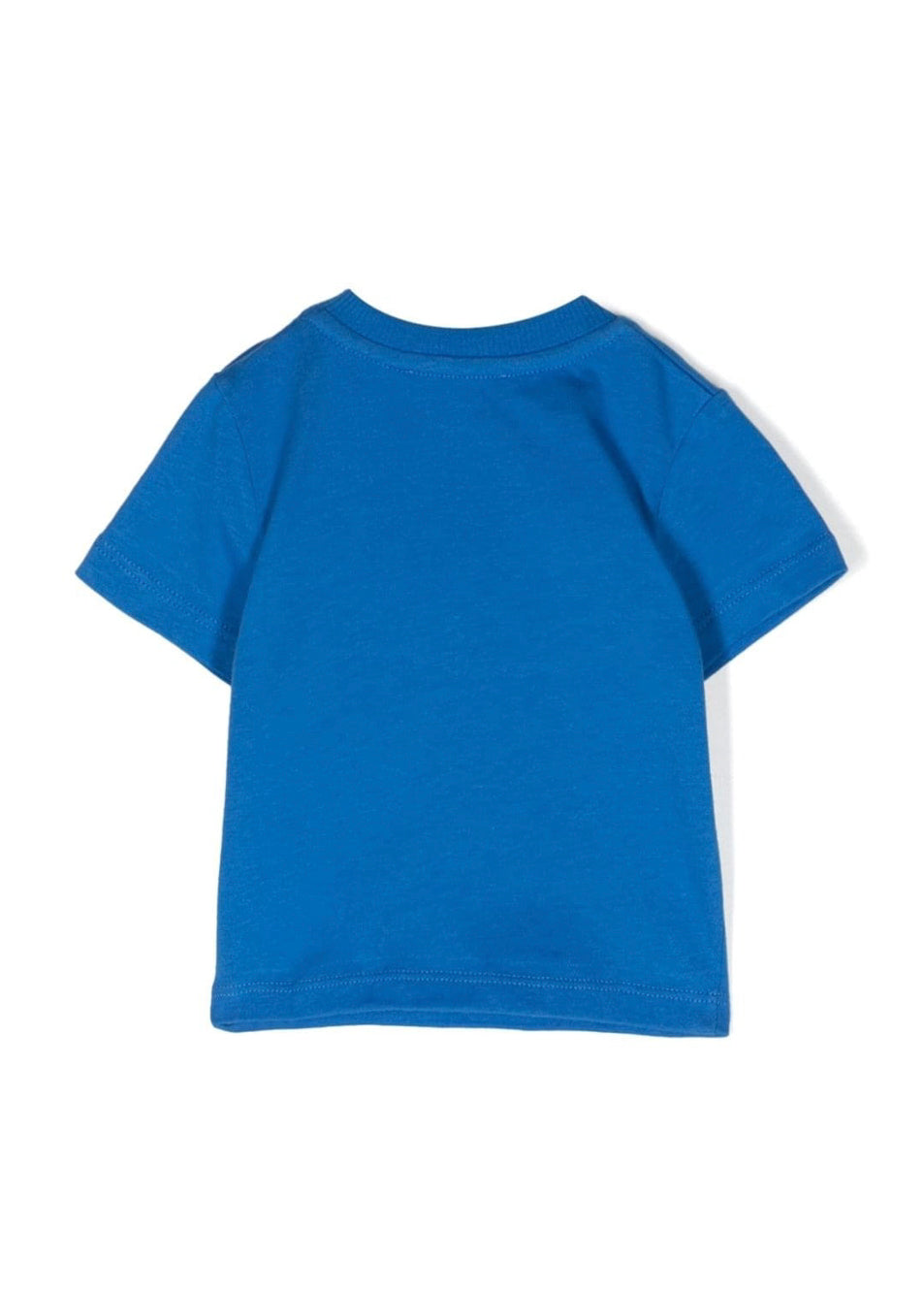 Moschino Kids T-Shirt Neonato Blu con Logo