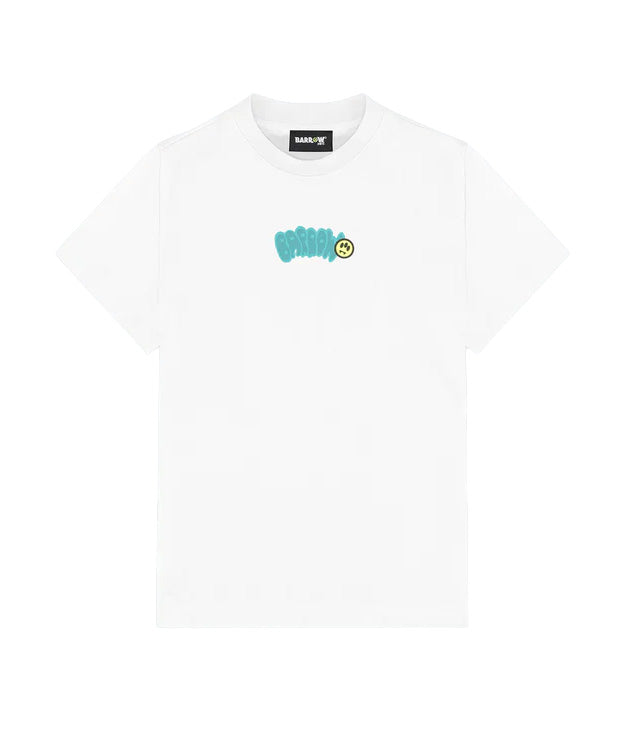 Barrow Kids T-Shirt Off-White con Stampa Logo per Bambini