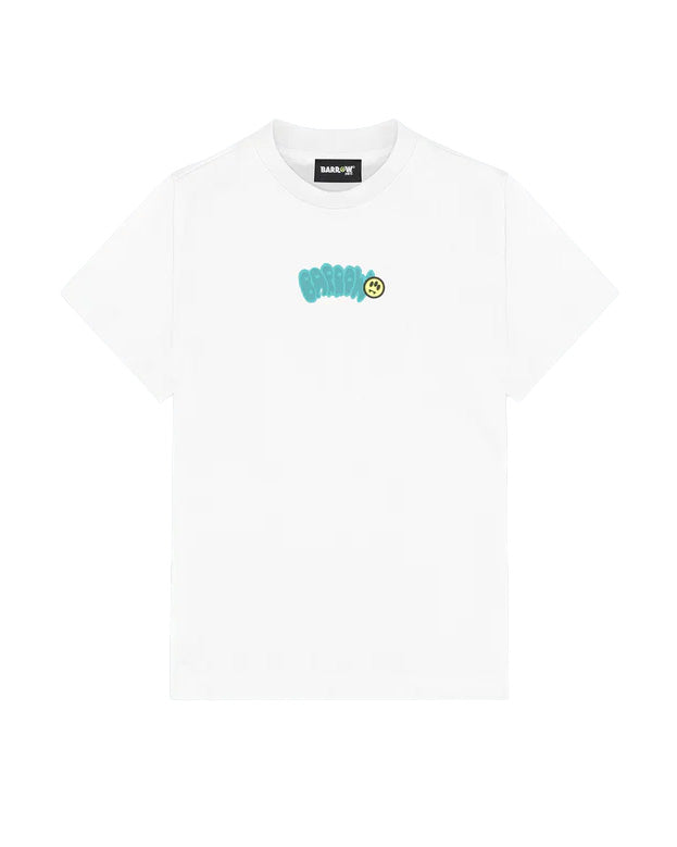 Barrow Kids T-Shirt Off-White con Stampa Logo per Bambini