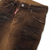 Dsquared2 Kids Jeans Slim Fit Marrone per Bambini