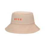 MSGM Kids Cappello Beige con Logo